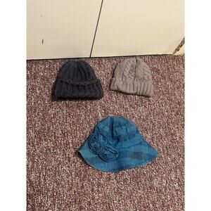 Women’s hat lot. Winter hat beanie, knitted, and sun hat
